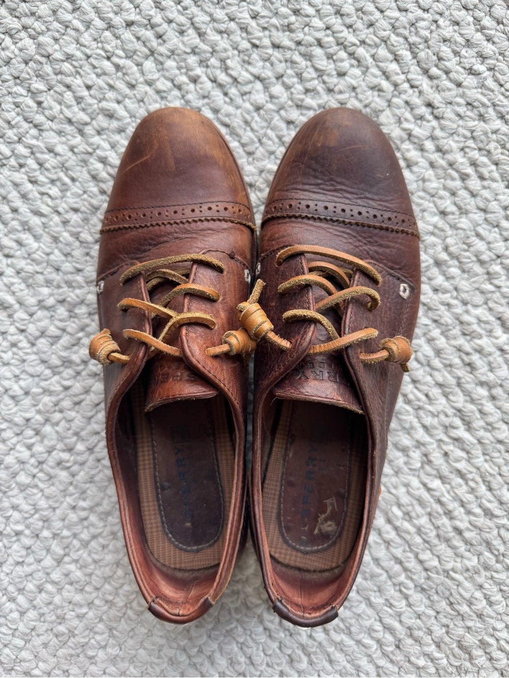 Sperry Oxford Brown Leather Shoes - Picture 4 of 7